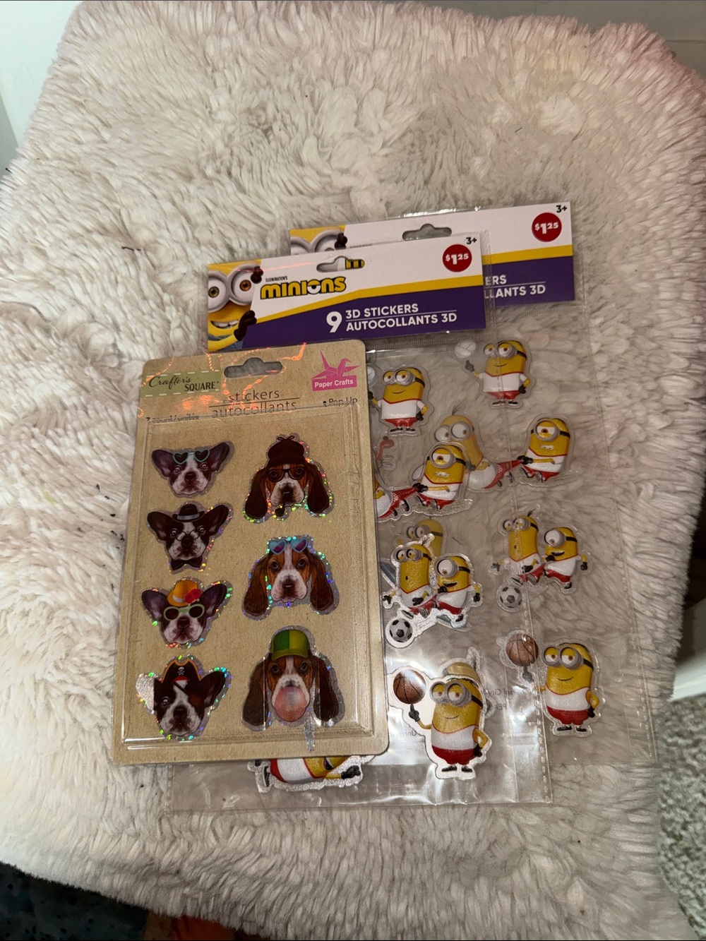 Minions 3D Sticker Packs with Dog Character 9-Count
